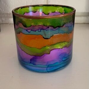 Unique Hand Painted Votive Candle Holder